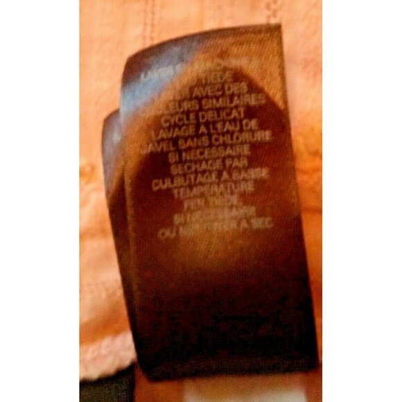 Ratio Blouse Pink Women Size 10 Button Up  Eyelet Trim Pleated - Picture 7 of 7